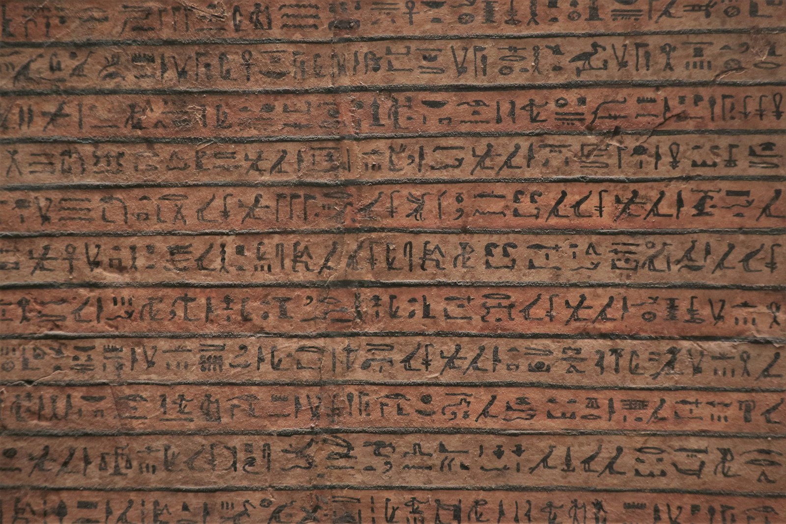 Close view of an ancient inscribed text