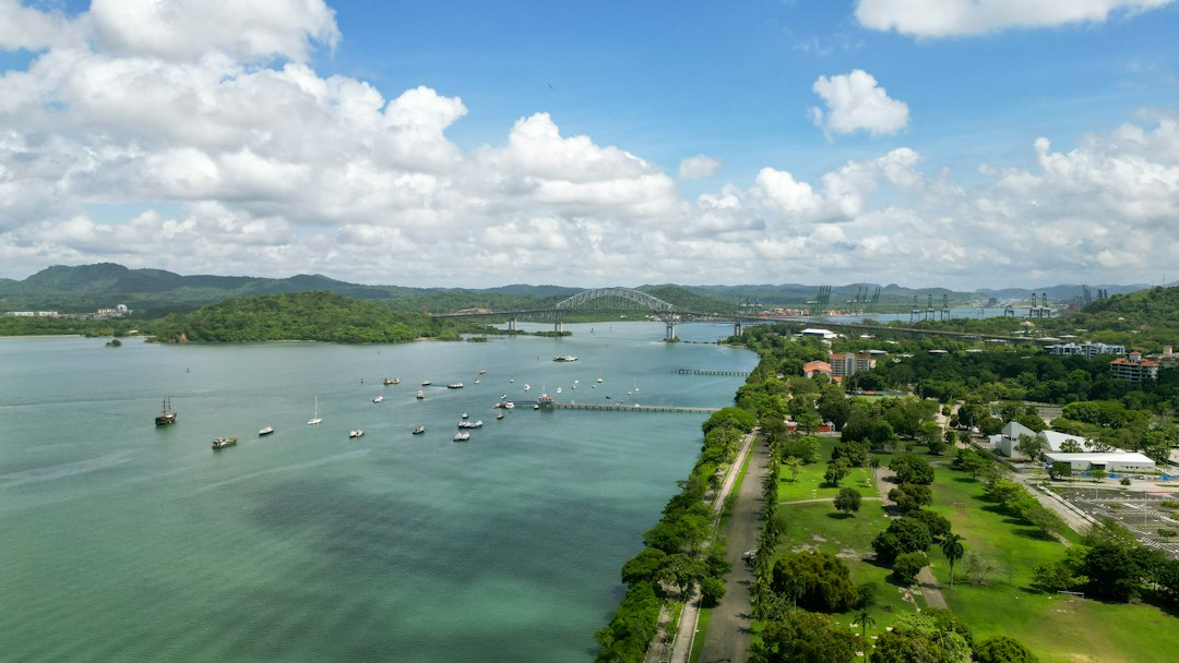 Bridge of the Americas spanning the Pacific entrance to the Panama Canal