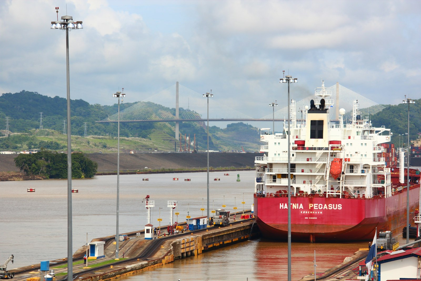 Ship crossing the Panama Canal