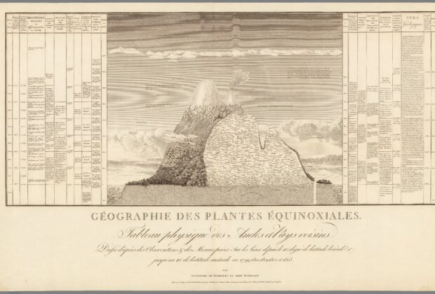 Géographie des Plantes Équinoxiales: Tableau Physique des Andes; complete map with original borders and legend