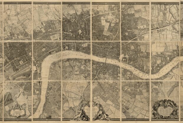 A plan of the cities of London and Westminster, and borough of Southwark, with the contiguous buildings — Complete composite of the 24-sheet London plan