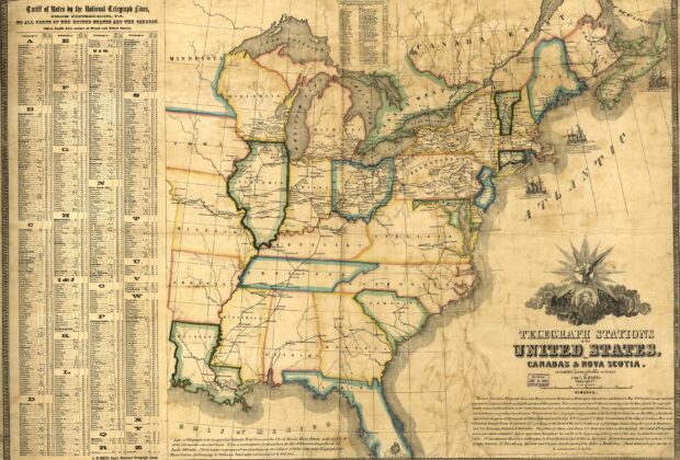 Telegraph stations in the United States, the Canadas & Nova Scotia