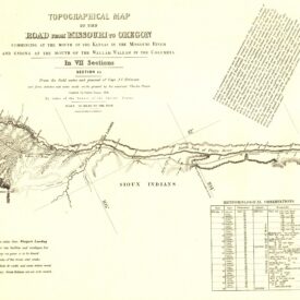 Topographical map of the road from Missouri to Oregon, commencing at the mouth of the Kansas in the Missouri River and ending at the mouth of the Walla-Wallah in the Columbia — Section 3 of 7