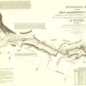 Topographical map of the road from Missouri to Oregon, commencing at the mouth of the Kansas in the Missouri River and ending at the mouth of the Walla-Wallah in the Columbia — Section 4 of 7