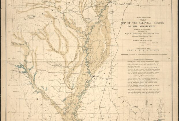 Map of the Mississippi River's alluvial region.