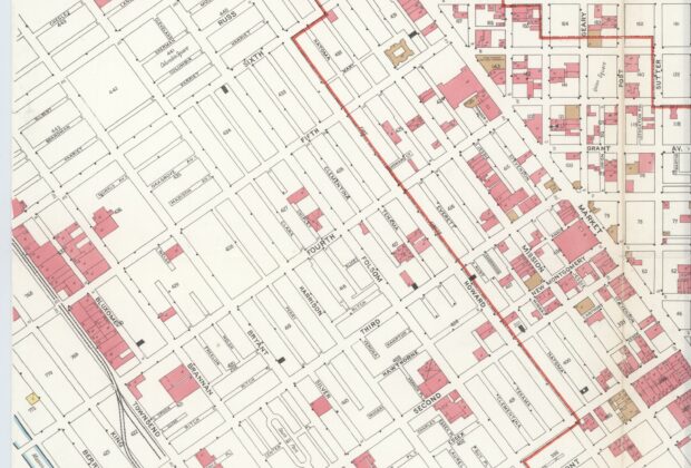 Sanborn Fire Insurance Map from San Francisco, San Francisco County, California: Block Line Map — Left half of block-line map