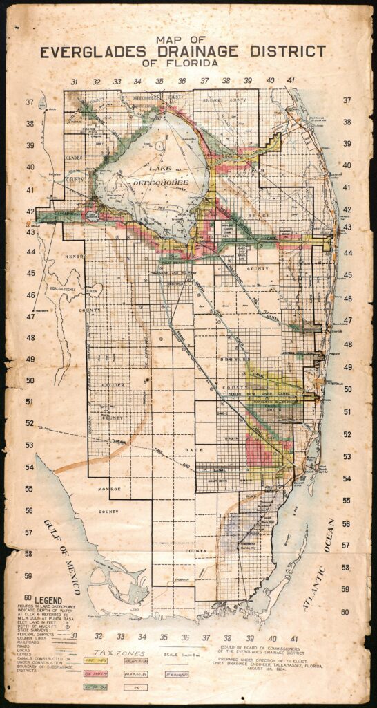 Map of Everglades Drainage District of Florida — Catalog page 2: complete map scan
