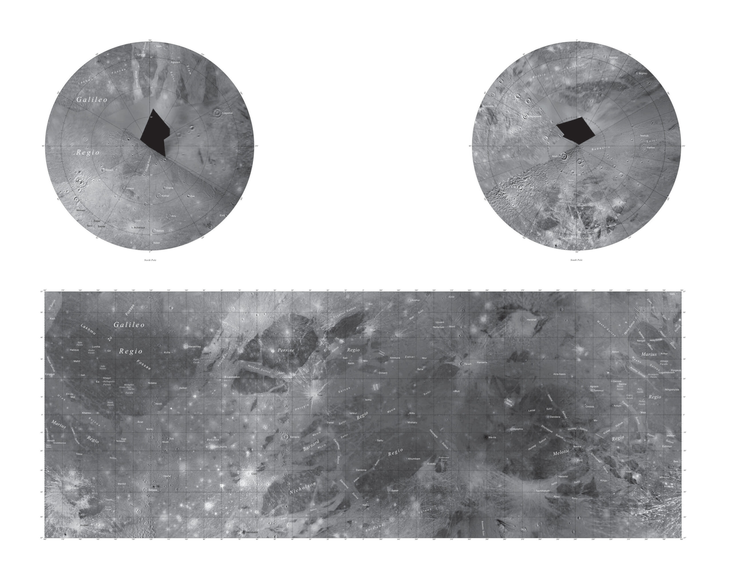 Ganymede Image With Names — complete selected map sheet