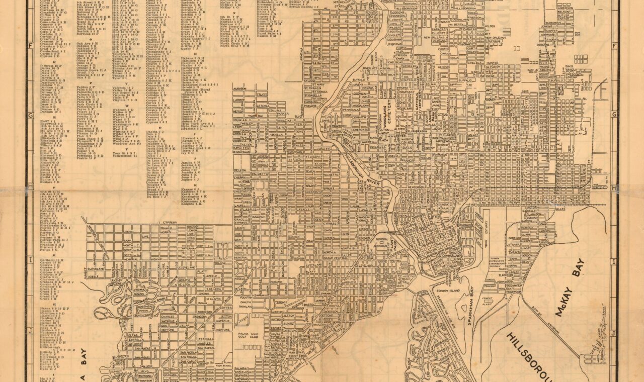 Historical promotional map titled Tampa, Florida’s Greatest City, issued by the Tampa Board of Trade.