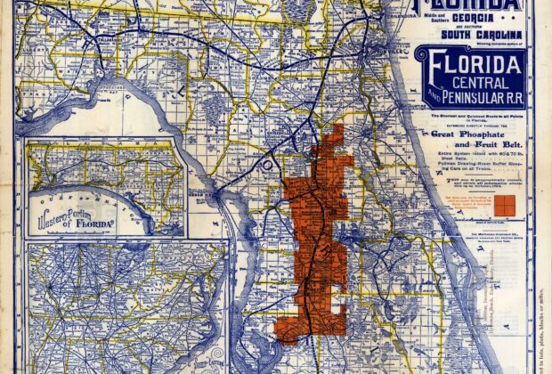 Historic indexed township map of Florida and southern Georgia.