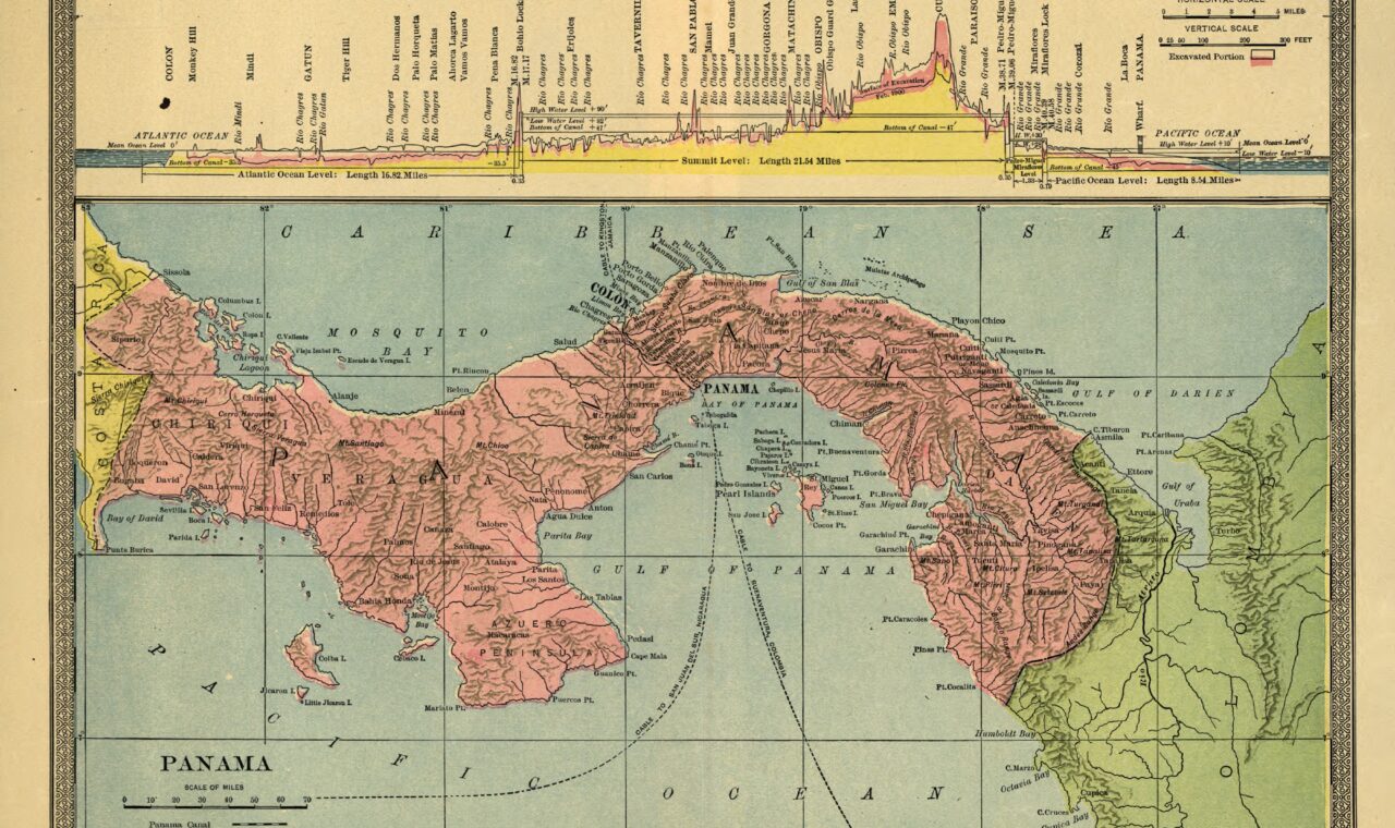 Historical map of Panama, reproduced from the Library of Congress collection.